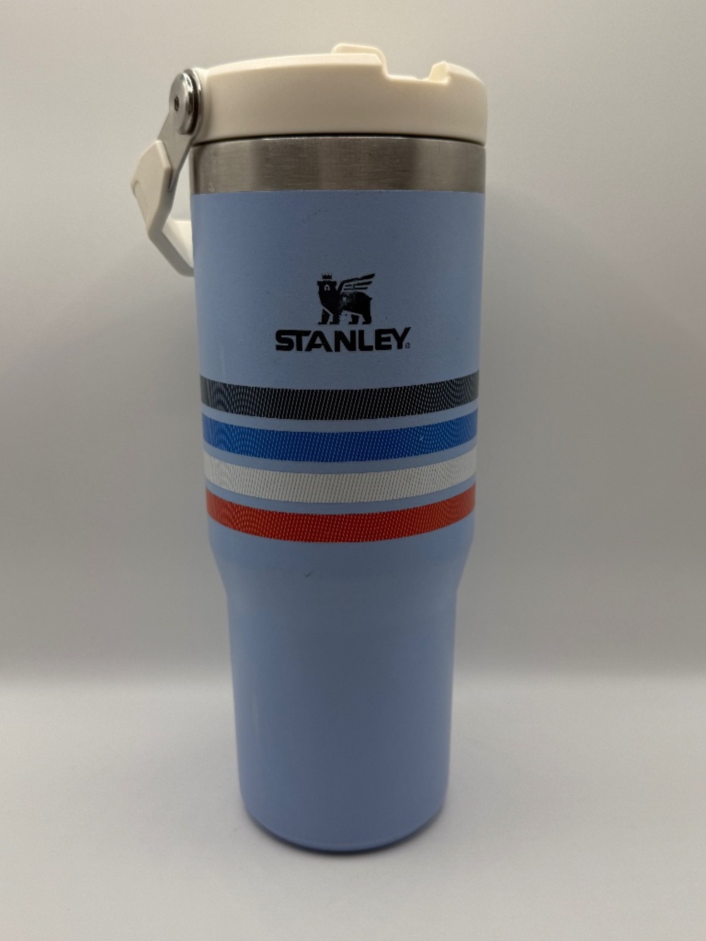 Stanley Varsity IceFlow 30oz Cornflower Stripe Flip Straw